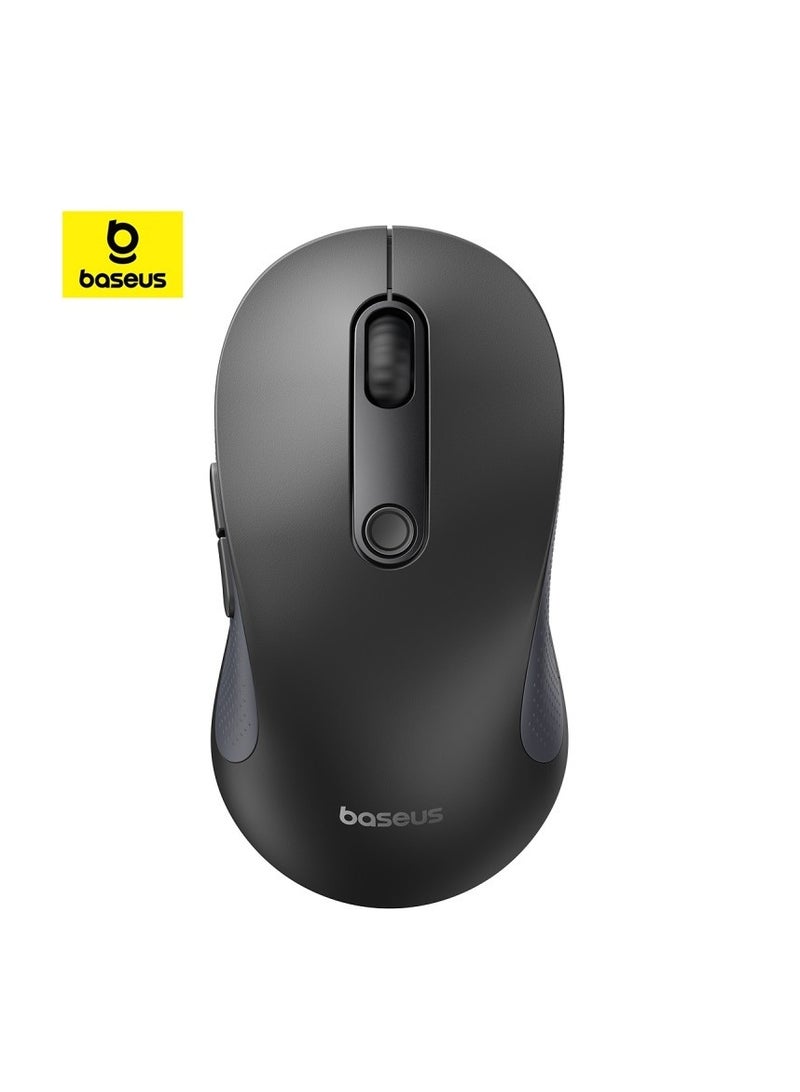 Baseus Ergonomic Mouse F02, 4000 DPI, 5 DPI Adjustable, 2.4GHz Bluetooth Wireless Mouse, USB Computer Mouse For Laptop, PC, Chromebook, Notebook Black  - Image 1