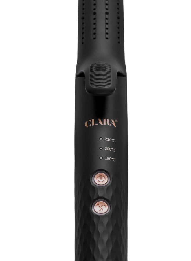 CLARA Hair Straightener, 3 Heat Settings Black  - Image 3