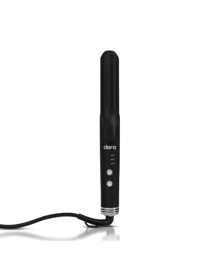 CLARA Hair Straightener, 3 Heat Settings Black - Image 1