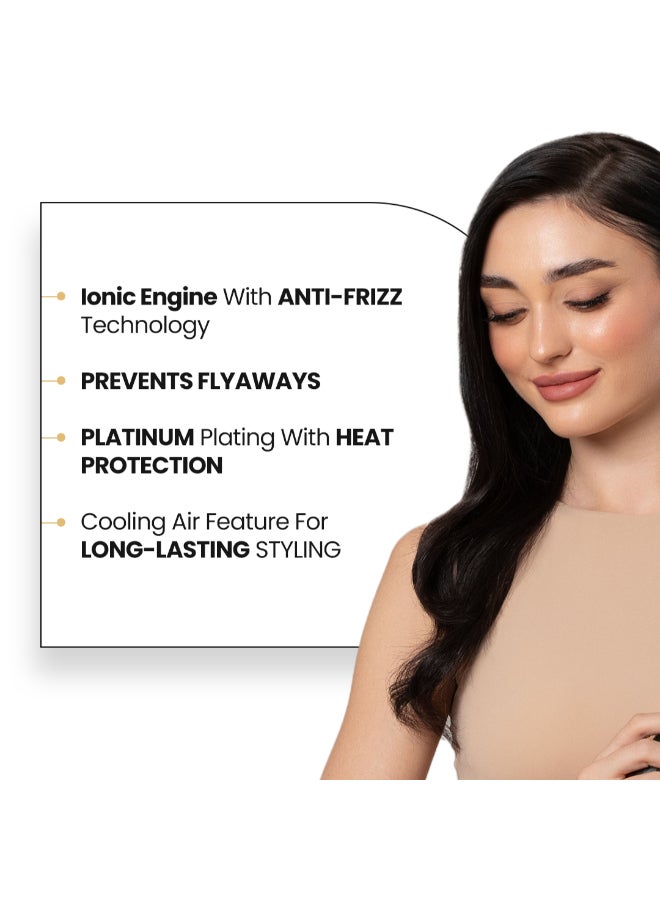 CLARA Hair Straightener, 3 Heat Settings Black - Image 2