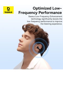 Baseus AirGo Open Ear Bluetooth Earbuds 5.3 Wireless Earphones Innovative Ear Clip Earphones Long Lasting And Painless 2MIc ENC HD Call Noise Reduction Earbuds Sports Calling More Black  - Image 4