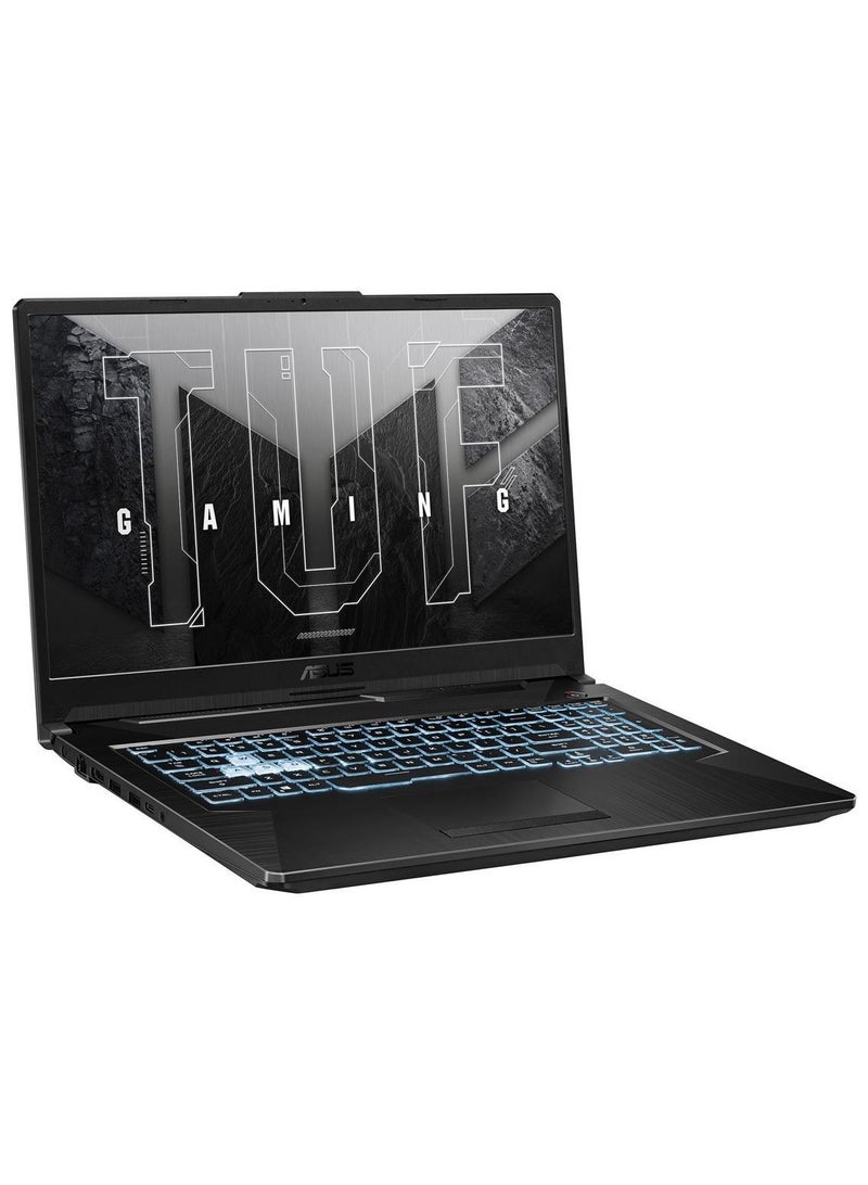 Asus TUF F17 Gaming Laptop 17.3" FHD 144Hz Display Core i5-11400H 16GB 512GB SSD NVIDIA RTX 3050 4GB Graphics Backlit Eng Key WIN11 Black With Free Gaming Quotes English Graphite Black
