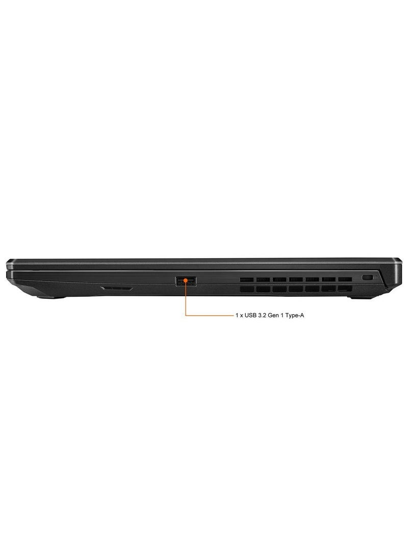 Asus TUF F17 Gaming Laptop 17.3" FHD 144Hz Display Core i5-11400H 16GB 512GB SSD NVIDIA RTX 3050 4GB Graphics Backlit Eng Key WIN11 Black With Free Gaming Quotes English Graphite Black