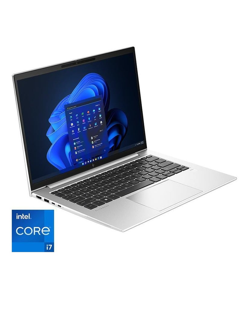 HP EliteBook 840 G10 Laptop With 14-Inch WUXGA Display, Core i7-1355U Processor/16GB RAM/512GB SSD/Intel UHD Graphics/Windows 11 Pro Arabic Silver - Image 1