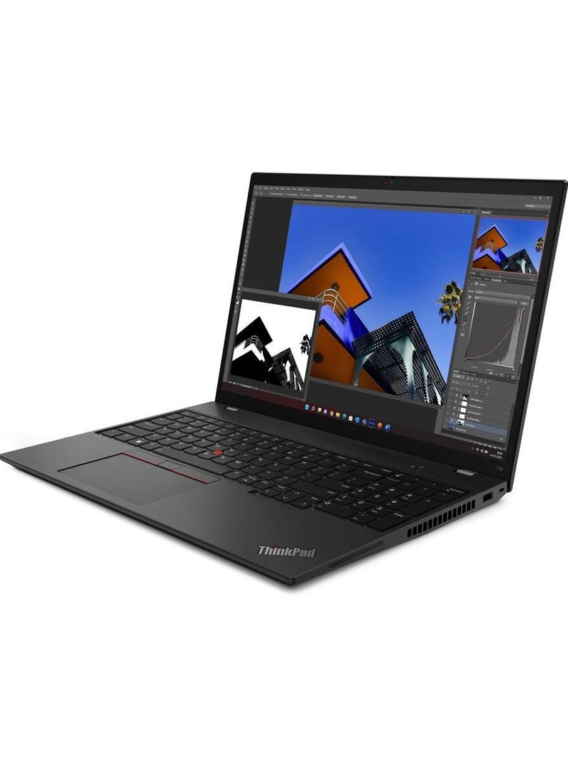 Lenovo - ThinkPad P1 Gen 6 Mobile Workstation With 16-Inch Display, Core i7-13700H Processor/32GB RAM/1TB SSD/6GB NVIDIA Geforce RTX A1000 Graphics Card/Windows 11 Pro With Lenovo Thinksmart view 8” Display English Black - Image 1