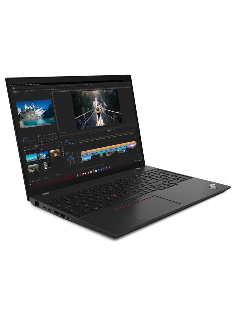 Lenovo - ThinkPad P1 Gen 6 Mobile Workstation With 16-Inch Display, Core i7-13700H Processor/64GB RAM/4TB SSD/6GB NVIDIA Geforce RTX A1000 Graphics Card/Windows 11 Pro With Lenovo Thinksmart view 8” Display English black - Image 1