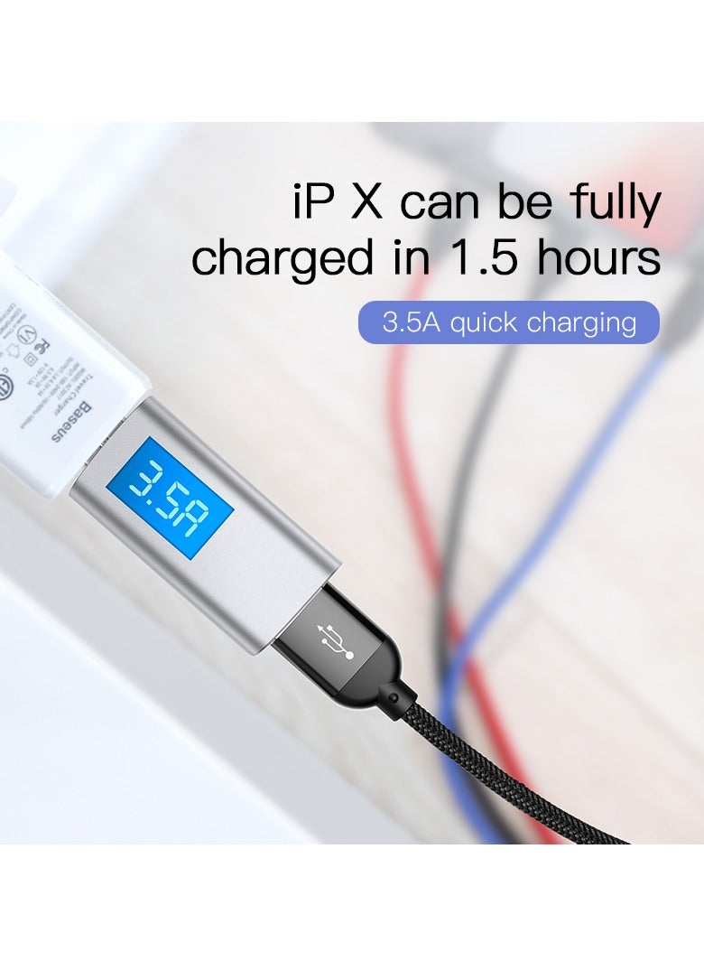 Baseus Fast Charging Braided Nylon iPhone Cable USB Type C Cable Micro USB Cable, Fast Charger Cord Compatible With iPhone 14 13 12 11 Galaxy S20 S10 S9 S8 S7 Micro USB Android Black  - Image 4