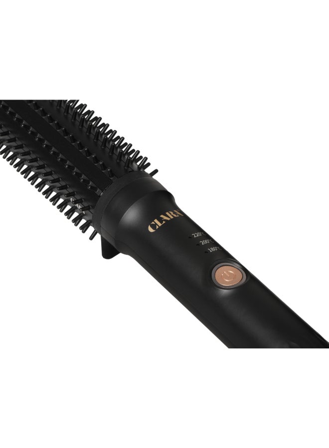 CLARA - Slim Hot Brush, 3-In-1 Hairstyling For  Blowouts, Curls And Straight Hair,Two Functions, One Device Black - Image 1
