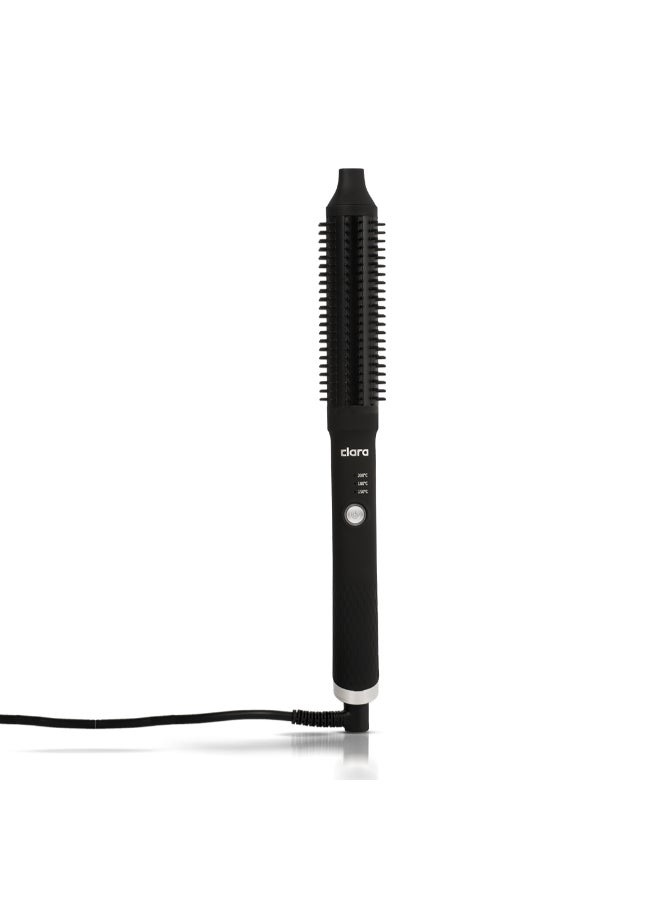 CLARA Slim Hot Brush, 3-In-1 Hairstyling For  Blowouts, Curls And Straight Hair,Two Functions, One Device Black - Image 1