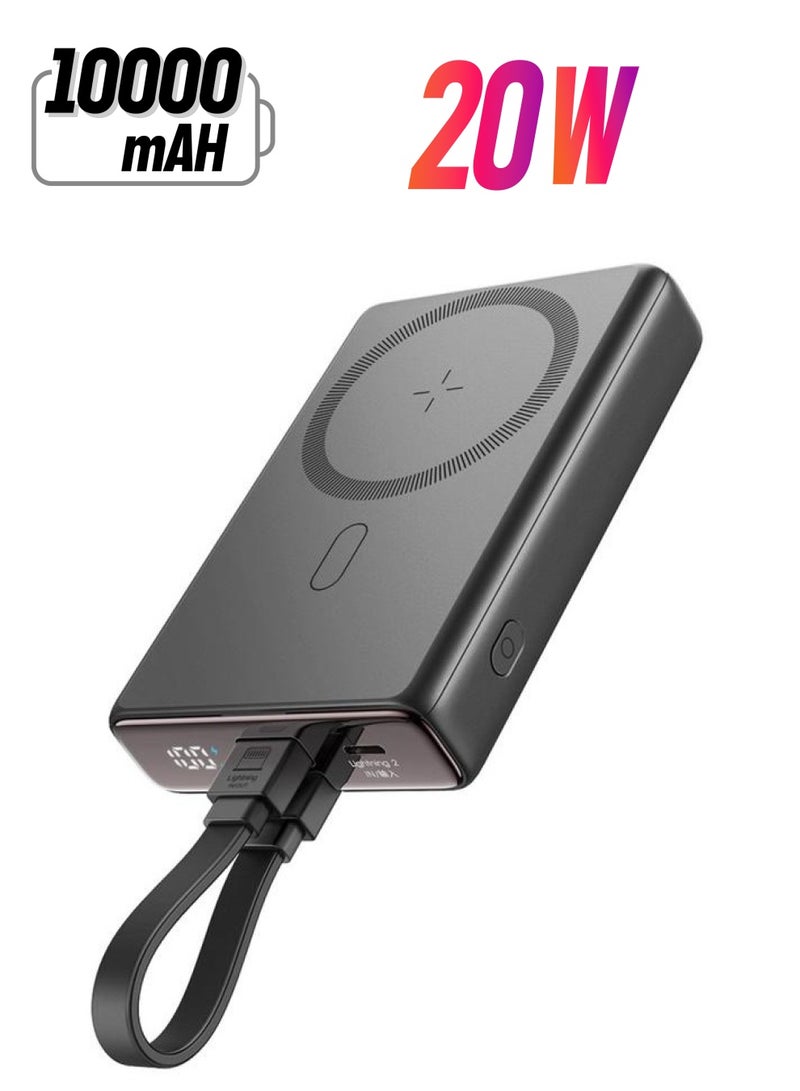 جوي روم باور بانك JOYROOM JR-PBM01 PD 20W للهاتف وشاحن مغناطيسي لاسلكي مع كابل مدمج / حامل - - Image 1