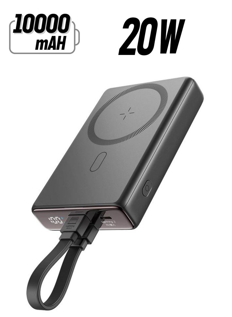 جوي روم باور بانك JOYROOM JR-PBM01 PD 20W للهاتف وشاحن مغناطيسي لاسلكي مع كابل مدمج / حامل - - Image 1