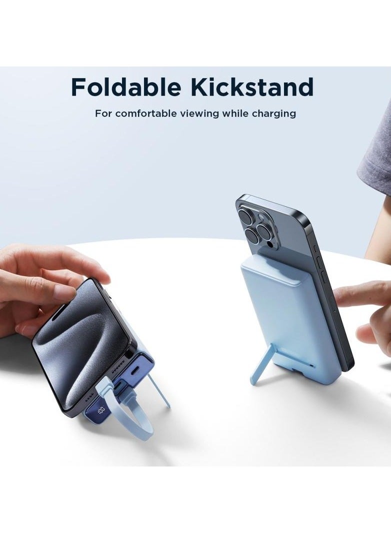 جوي روم JOYROOM JR-PBM01 PD 20W شاحن لاسلكي مغناطيسي للهاتف مع كابل مدمج / حامل - - Image 3