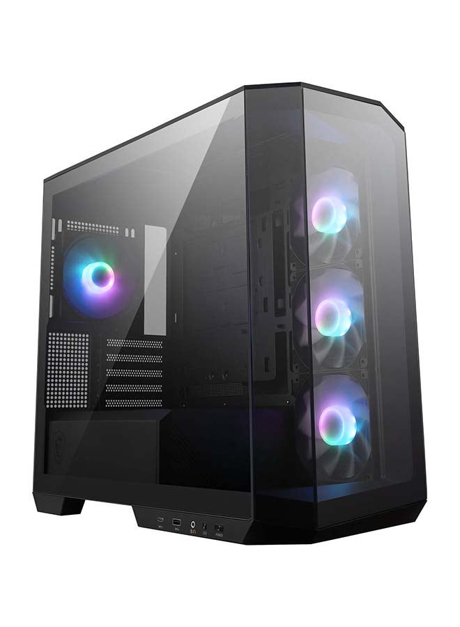 MSI MAG PANO M100R PZ Micro ATX Gaming Case, 270° Pano Temp Glass Panel, 4* aRGB Fans & Up to 360mm AIO, 1x 2.5"/3.5 Drive Bay, Support Back-Connect Motherboard, USB-/ USB-A, | 306-7G24R21-809 Black