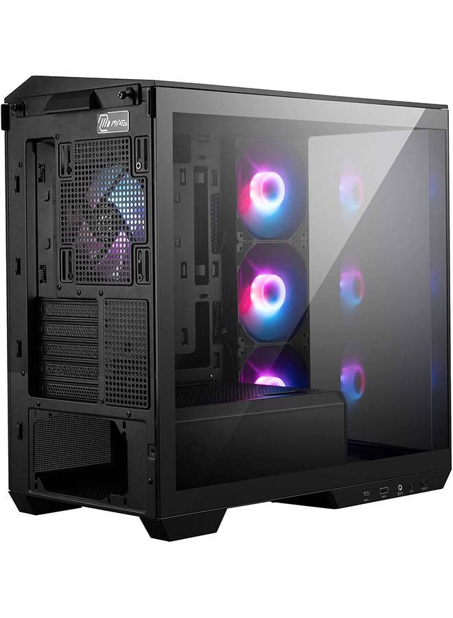MSI MAG PANO M100R PZ Micro ATX Gaming Case, 270° Pano Temp Glass Panel, 4* aRGB Fans & Up to 360mm AIO, 1x 2.5"/3.5 Drive Bay, Support Back-Connect Motherboard, USB-/ USB-A, | 306-7G24R21-809 Black