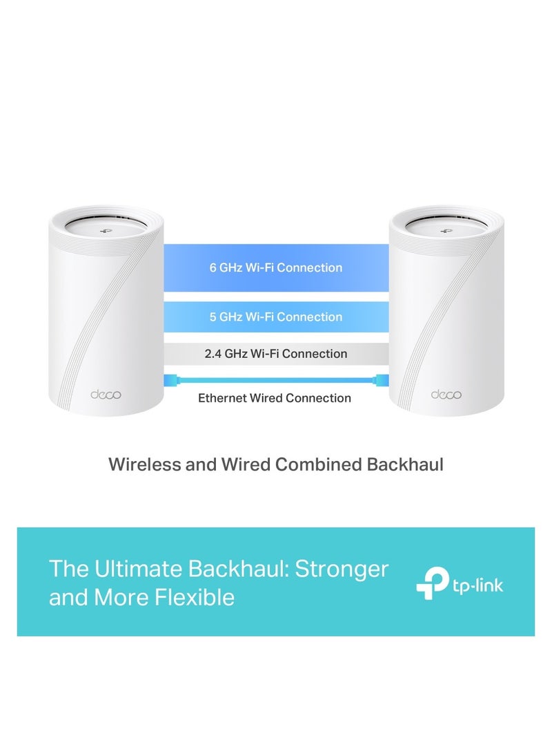 TP-LINK - Deco BE65 BE9300 Whole Home Mesh Wi-Fi 7 System (3-Pack) White White - Image 1