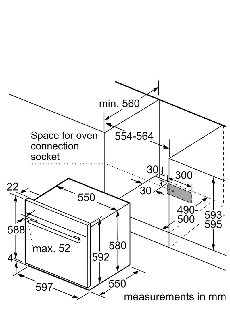 بوش فرن غاز مدمج مع شواية كهربائية سلسلة 4 ستانلس ستيل 60 سم 60 لتر إيطاليا - Image 2