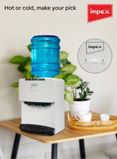 Impex Water Dispenser With 3 Temperature Settings Table Top Stainless Steel Tank WD 3903B White  - Image 5