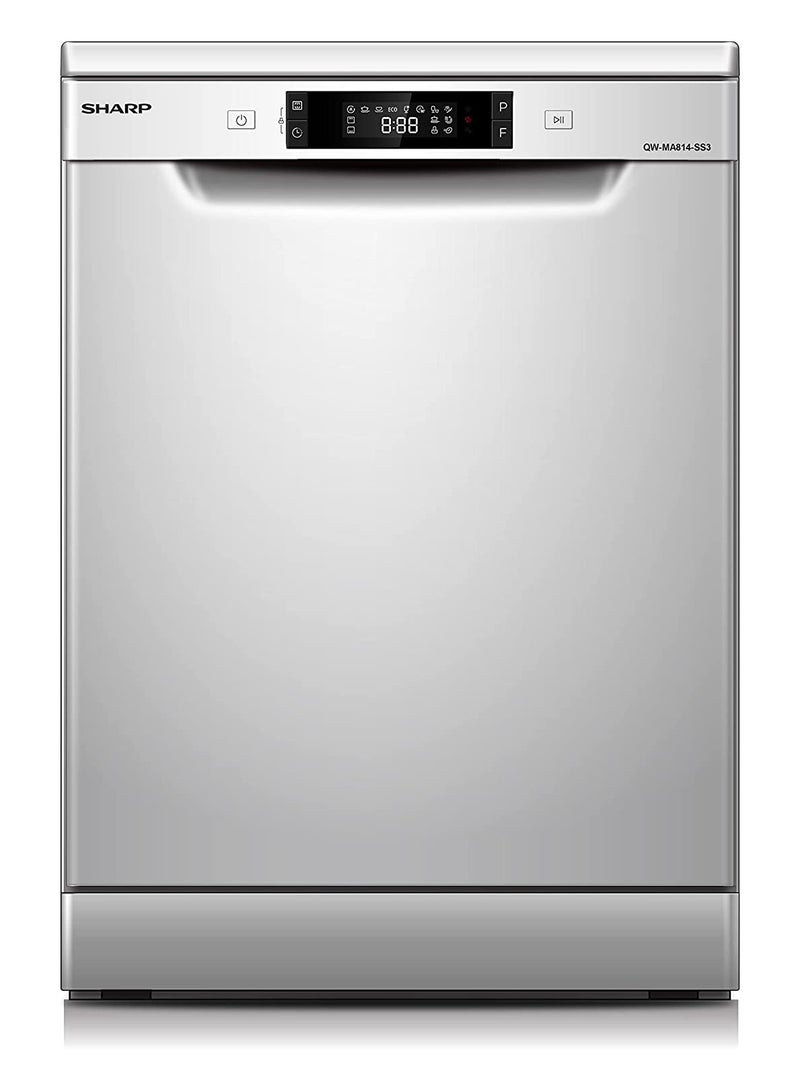 SHARP - 14 Place Dishwasher QWMA814SS3 Silver - Image 1
