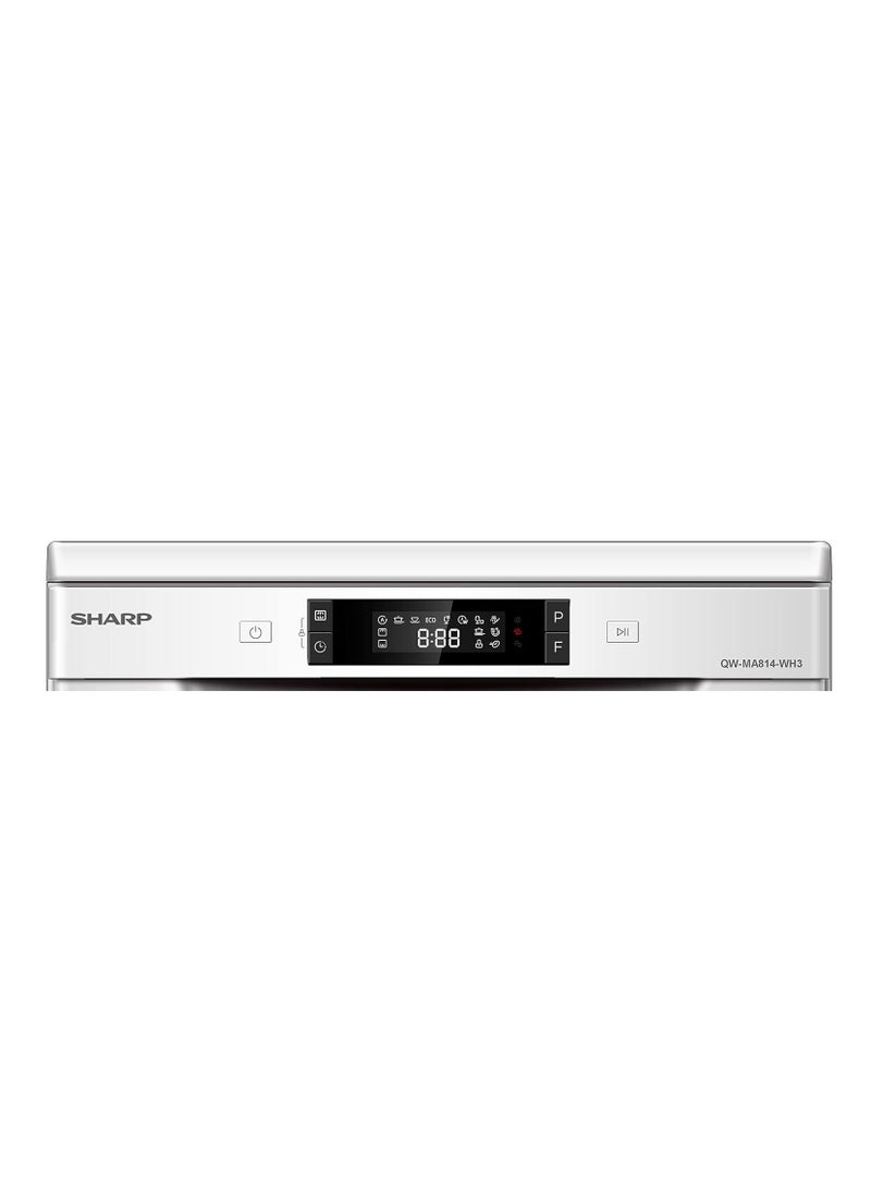 SHARP - 14 Place Dishwasher QWMA814SS3 Silver - Image 1
