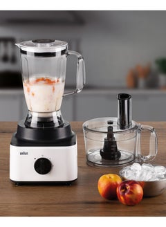 BRAUN Food Processor 8 in 1, 2 Speeds, Pulse Function, 2.1L Capacity, 1.8L Blender, Slicing and Grating disc, Dough, Ice Crusher Blade, 2.1 L 750 W FP 0132 White  - Image 2