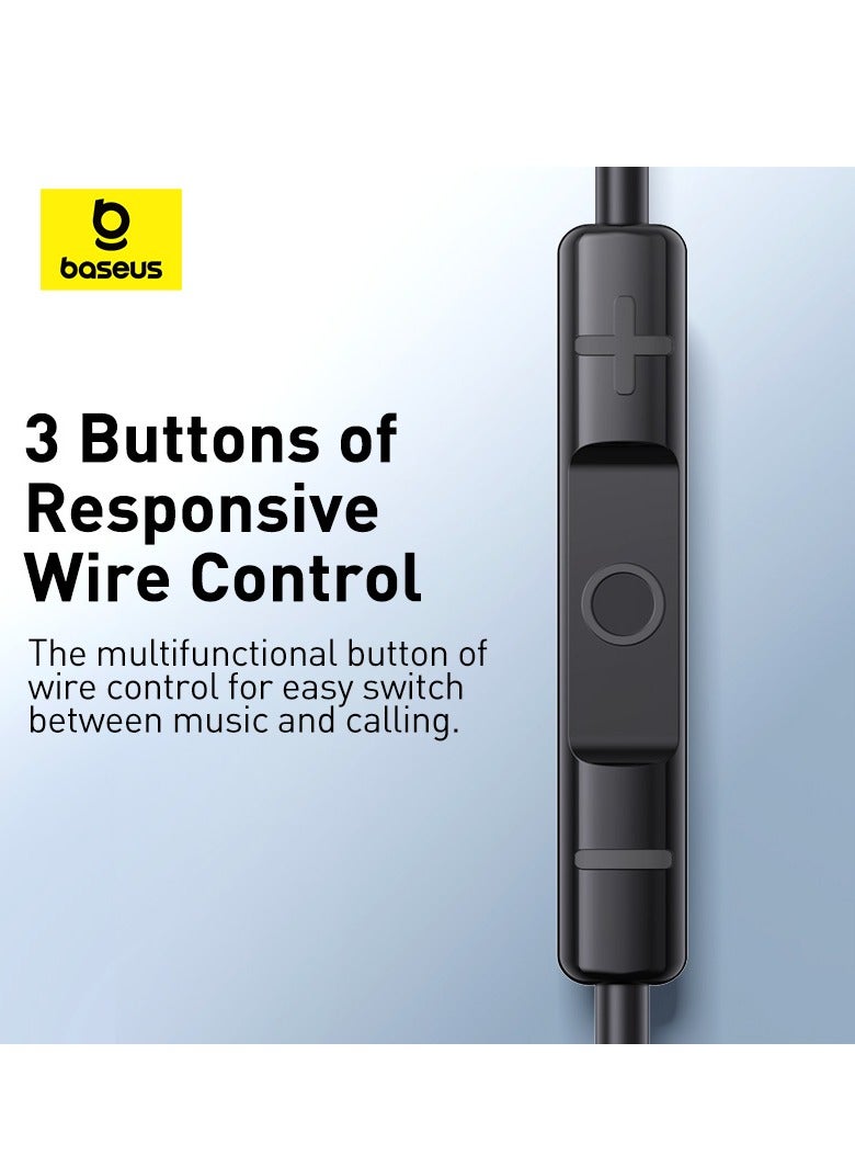 Baseus - Baseus CZ17 Wired Earphone with Type-C Port - Black Black - Image 1