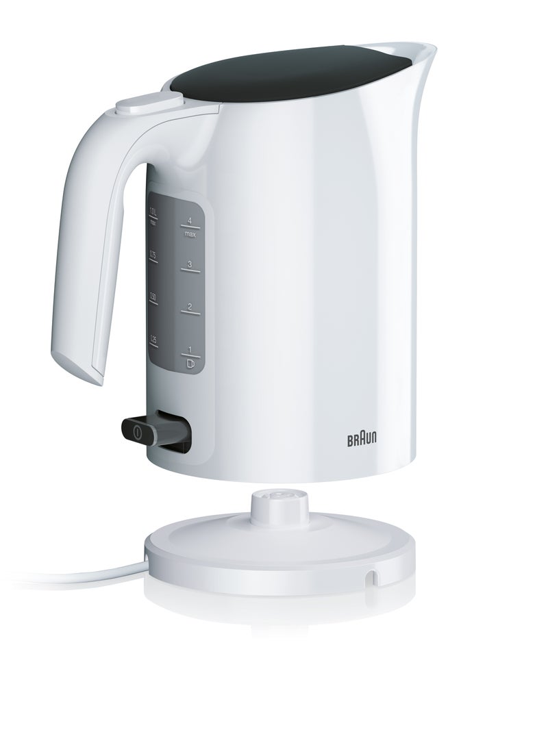 BRAUN PurEase Water Kettle, Fast boiling, 3-Ways protection 1 L 2200 W WK 3000 WH White  - Image 3