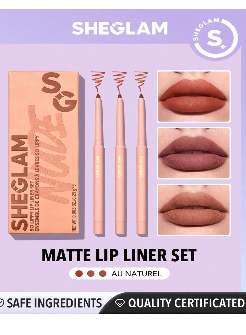 SHEGLAM So Lippy Lip Liner Set -Au Naturel Multicolour  - Image 1