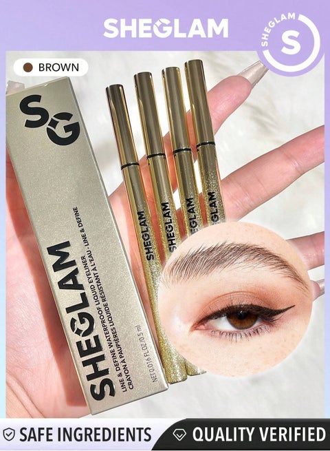 Line And Define Waterproof Liquid Eyeliner - Brown