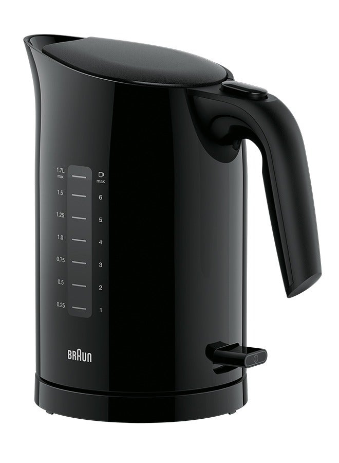 BRAUN PurEase Water Kettle, auto shut-off, Fast boiling, 3-way protection 1.7 L 3000 W WK 3110 BK Black - Image 1