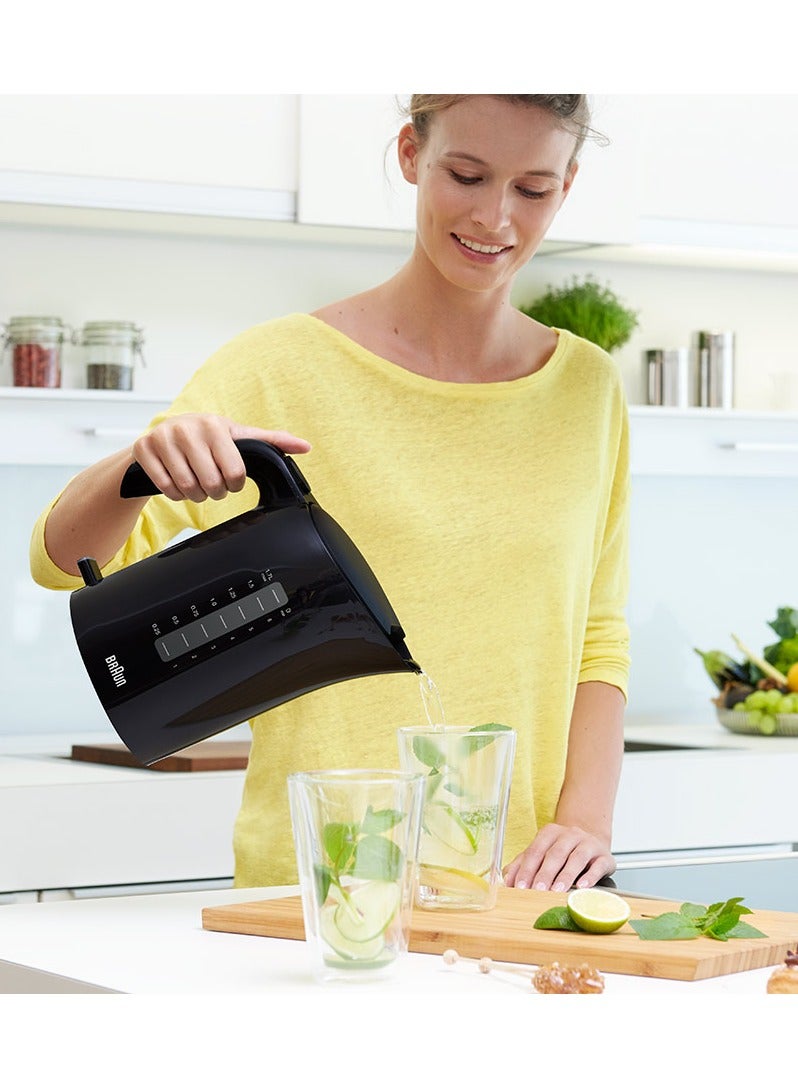 BRAUN PurEase Water Kettle, auto shut-off, Fast boiling, 3-way protection 1.7 L 3000 W WK 3110 BK Black - Image 4