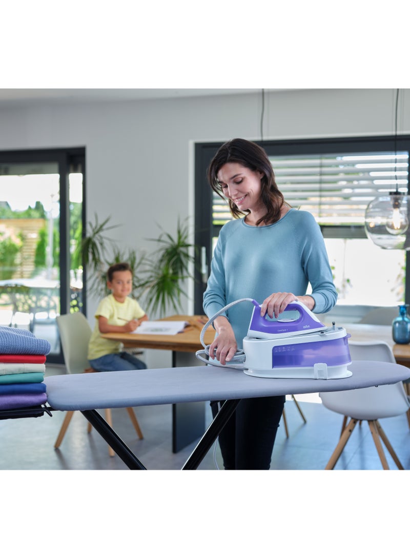 BRAUN - CareStyle 1 Steam Generator Iron, World’s first FreeGlide3D soleplate 1.5 L 2200 W IS 1014 ‎White / Violet - Image 1