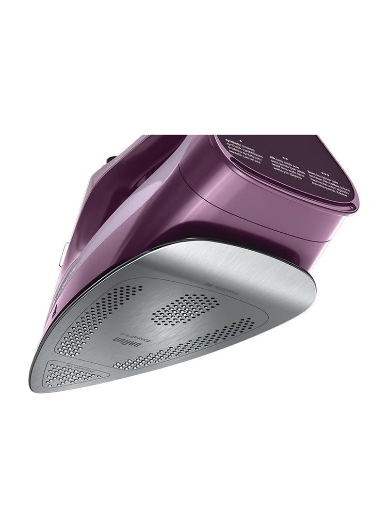 BRAUN TextStyle 7 Pro Steam Iron, first 3D BackGlide soleplate, 300ml Tank, Auto Shut off, Precision Tip, Anti-Drip Iron 300 ml 3100 W SI 7181 VI Violet - Image 3