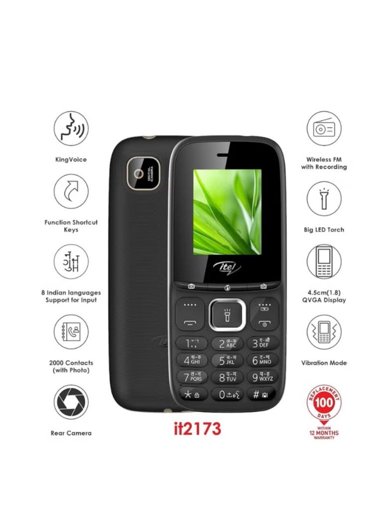 إيتيل IT2173 ثنائي الشريحة باللون الأسود 32 ميجا بايت  - Image 4