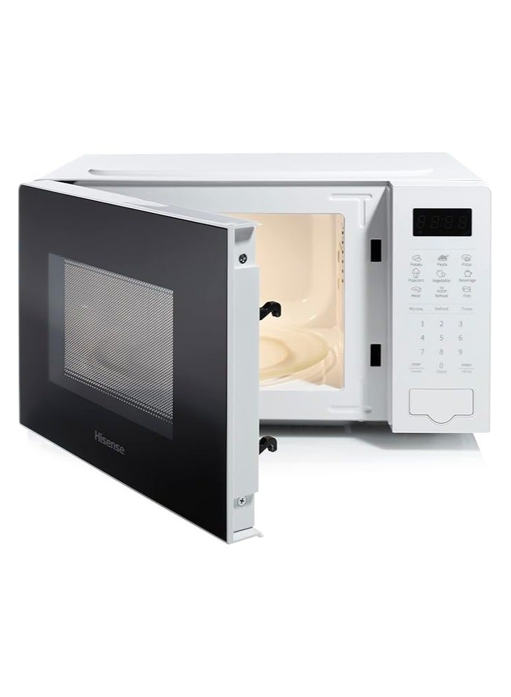 Hisense - Digital Solo Microwave Oven  Automatic Defrost, 9 Auto Cook Menus, Clock & Timer, Easy Clean 20 L 700 W H20MOWS4 White - Image 1