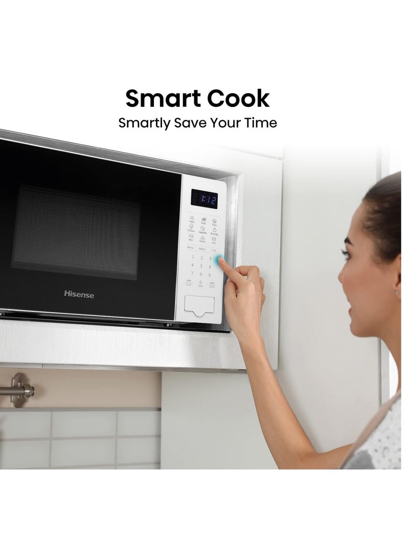Hisense - Digital Solo Microwave Oven  Automatic Defrost, 9 Auto Cook Menus, Clock & Timer, Easy Clean 20 L 700 W H20MOWS4 White - Image 1