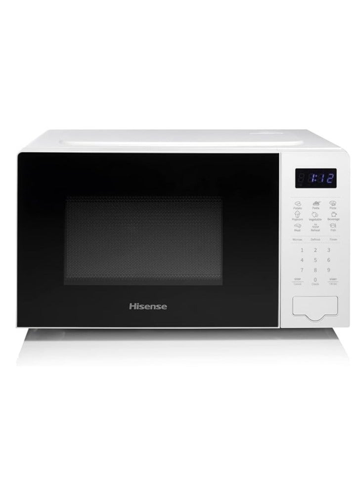 Hisense Digital Solo Microwave Oven  Automatic Defrost, 9 Auto Cook Menus, Clock & Timer, Easy Clean 20 L 700 W H20MOWS4 White - Image 1
