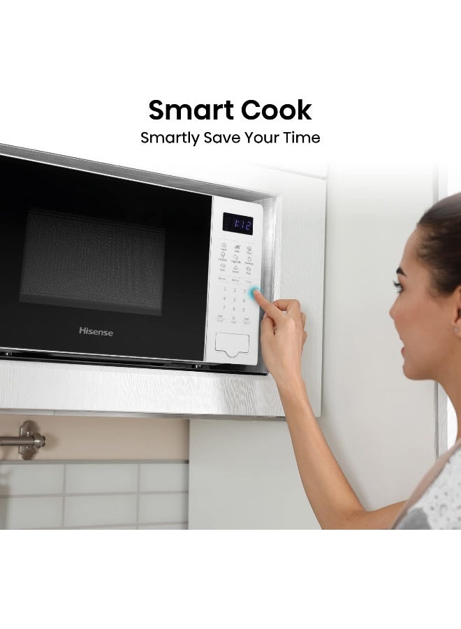 هايسنس فرن ميكروويف رقمي منفرد، تذويب تلقائي للثلج، 9 قوائم طهي تلقائية، ساعة ومؤقت، سهل التنظيف - Image 4