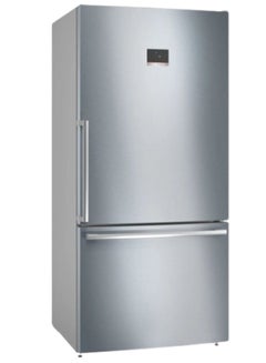 BOSCH Series 6 Fridge with Bottom Freezer, 631 Liter, Stainless Steel with anti-fingerprint - KGB86CIE0N Silver  - Image 1