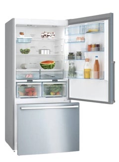 BOSCH Series 6 Fridge with Bottom Freezer, 631 Liter, Stainless Steel with anti-fingerprint - KGB86CIE0N Silver  - Image 2