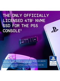 WD_BLACK 4TB SN850P NVMe M.2 SSD Officially Licensed Storage Expansion for PS5 Consoles, up to 7,300MB/s, with heatsink - WDBBYV0040BNC-WRSN 4 TB - pnsku/N70060249V/45/_/1712229183/b3d35218-da4d-44fc-b966-c2ac03d48a3d