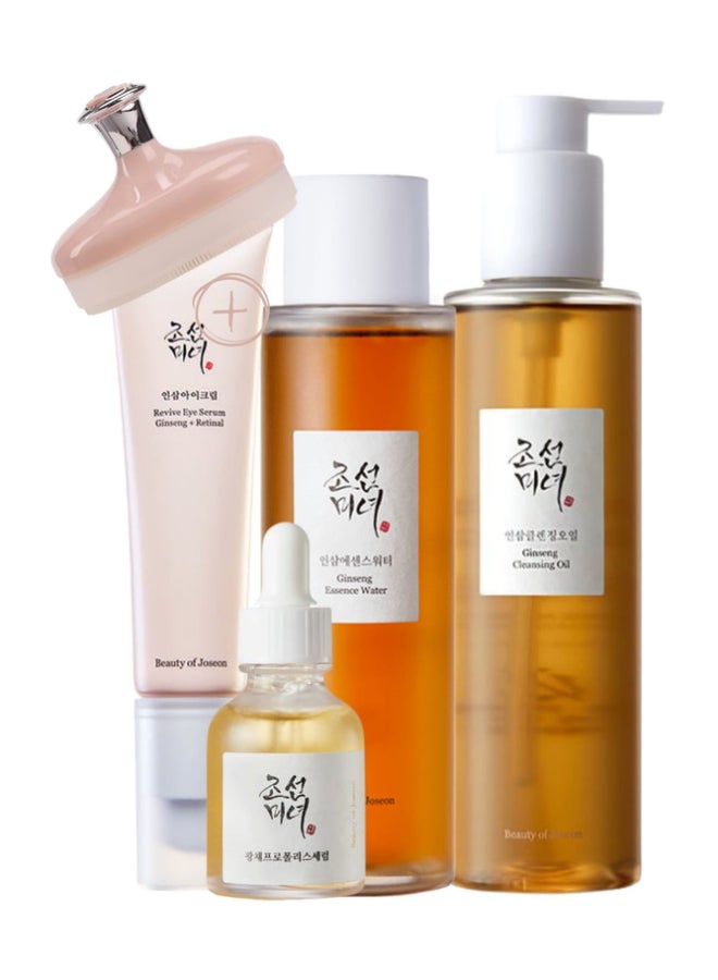 تجديد وتجديد الجينسنغ زيت تنظيف الجينسنغ الذي يعمل بالطاقة الجينسنغ جوهر الماء توهج مصل إحياء مصل العين الجينسنغ الشبكية - Image 1