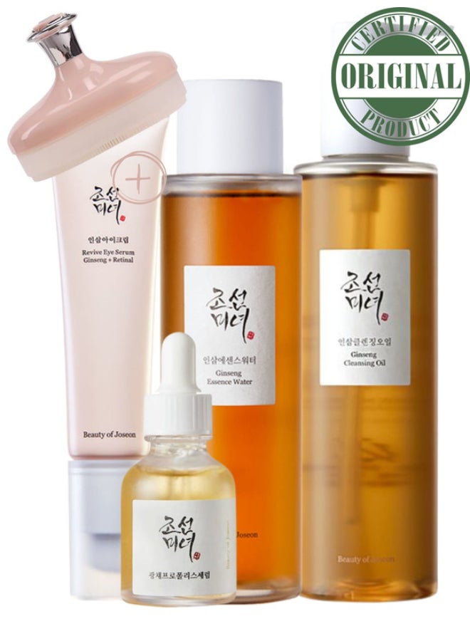 تجديد وتجديد الجينسنغ زيت تنظيف الجينسنغ الذي يعمل بالطاقة الجينسنغ جوهر الماء توهج مصل إحياء مصل العين الجينسنغ الشبكية - Image 2