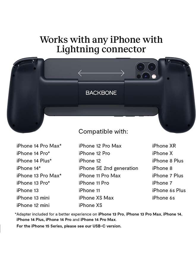 Backbone Backbone One iPhone Mobile Gaming Controller - Black  - Image 2