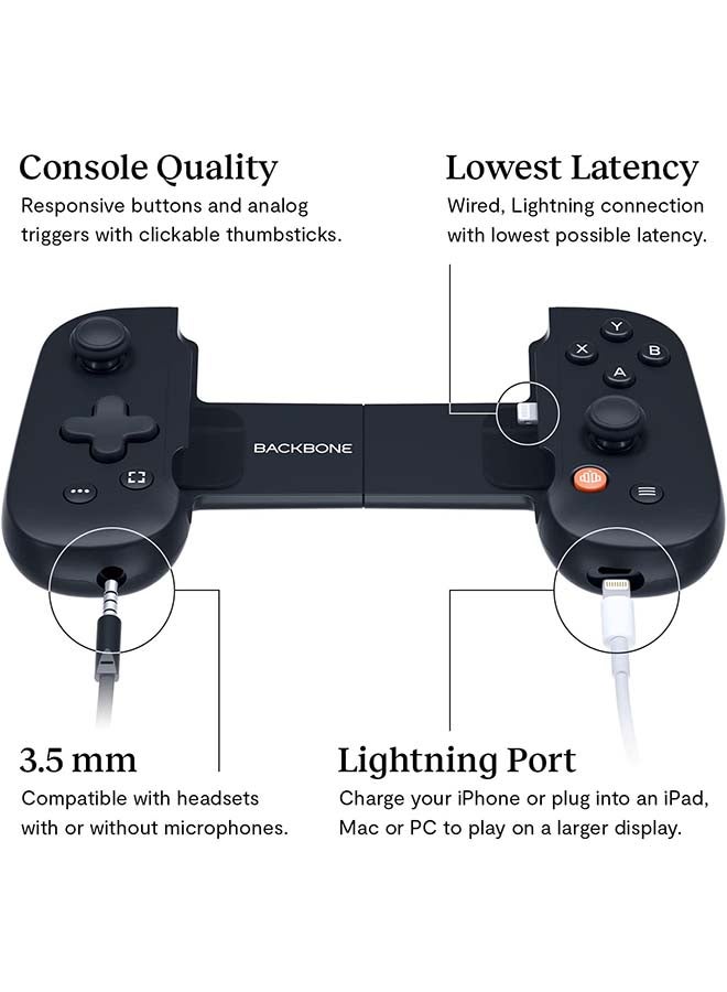 Backbone Backbone One iPhone Mobile Gaming Controller - Black  - Image 3