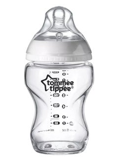 tommee tippee Closer To Nature Glass Feeding Bottle For 0 Months+ Babies 250 ML  - Image 1