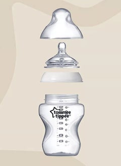 tommee tippee Closer To Nature Glass Feeding Bottle For 0 Months+ Babies 250 ML  - Image 3