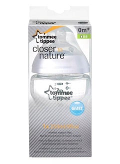tommee tippee Closer To Nature Glass Feeding Bottle For 0 Months+ Babies 250 ML  - Image 2