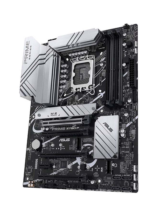 ASUS - Prime Z790-P ATX Motherboard, Socket Intel LGA1700, Z790 Chipset, PCIe 5.0, 128GB DDR5 Max Memory, 3x M.2 Slots, Realtek 2.5Gb Ethernet, Aura Sync, 4x SATA 6Gb/s, HDMI / DP | 90MB1CK0-M0EAY0 Grey - Image 1