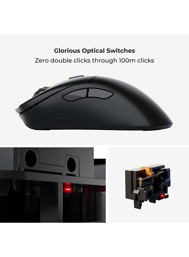 جلوريوس - ماوس الألعاب اللاسلكي Glorious Model D 2 PRO 1K Polling باللون الأسود - Image 1