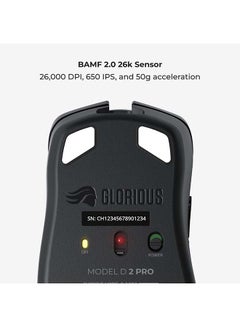 جلوريوس ماوس الألعاب اللاسلكي Glorious Model D 2 PRO 1K Polling باللون الأسود  - Image 4
